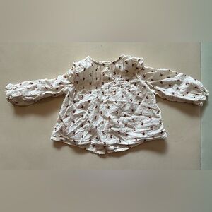Zara Kids White Floral Blouse- great condition